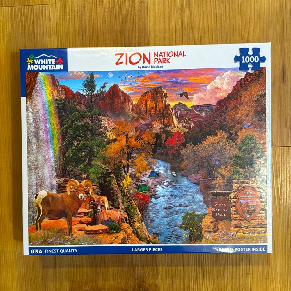 NEW White Mountain Puzzle Zion National Park 1000 piece